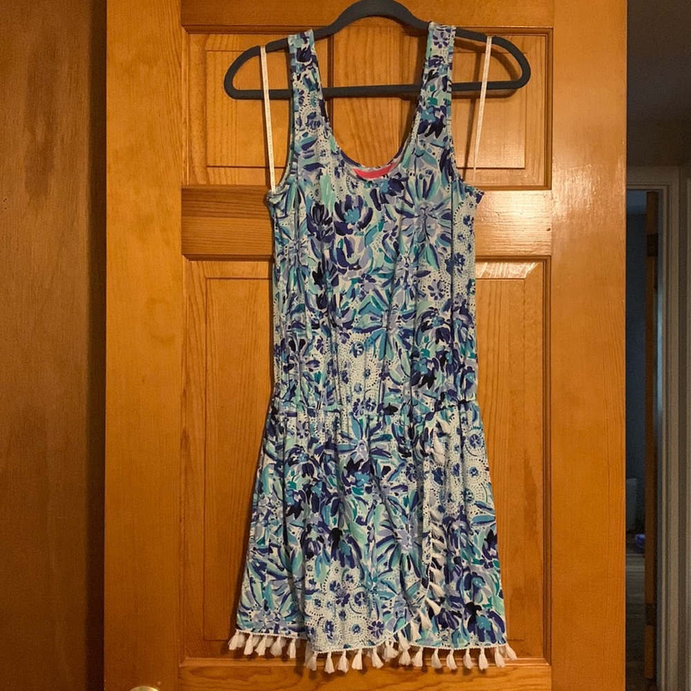 Lilly Pulitzer Iris Blue High Manetenance Romper